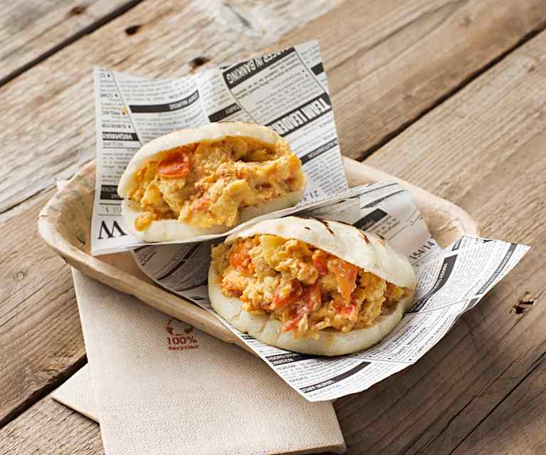 Arepas de huevos pericos Arepas de huevos pericos