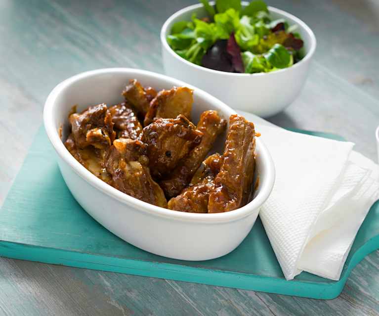 Costillas de cerdo con salsa barbacoa Costillas de cerdo con salsa barbacoa