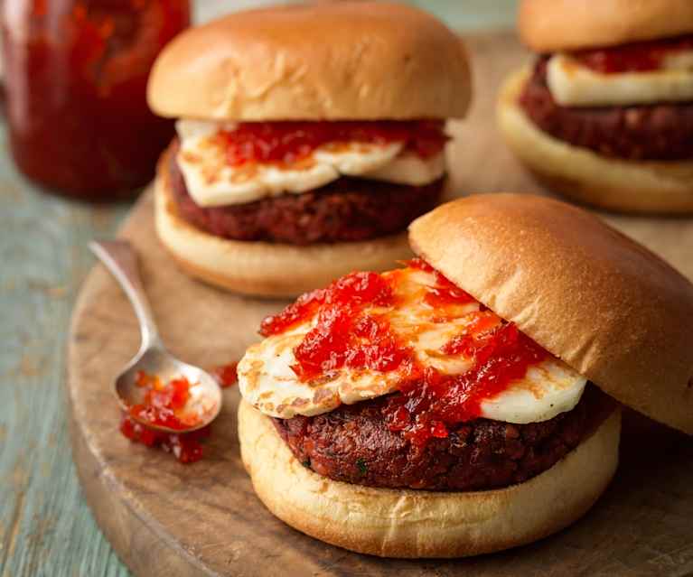 Beetroot and Halloumi Burgers Beetroot and Halloumi Burgers