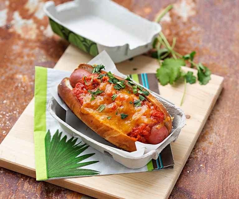 Chili chorizo dog Chili chorizo dog