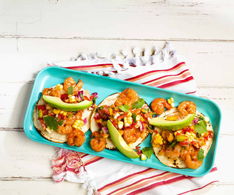 Shrimp Tacos with Denver Salsa Shrimp Tacos with Denver Salsa