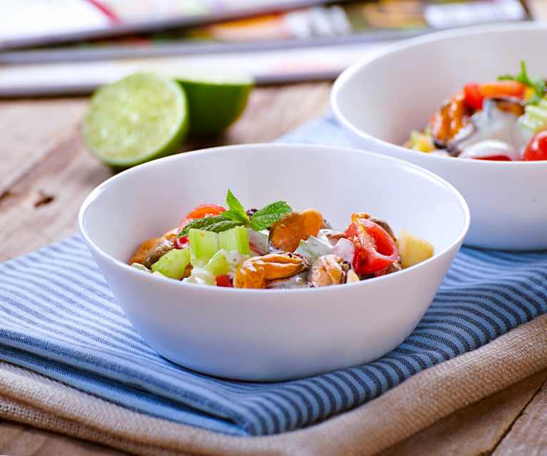Insalata di cozze e salsa al lime Insalata di cozze e salsa al lime