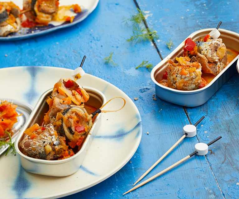 Brochettes de filets de sardine Brochettes de filets de sardine