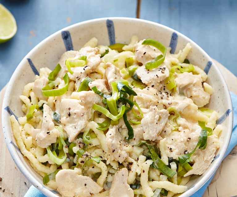 Limetten-Geschnetzeltes mit Spätzle Limetten-Geschnetzeltes mit Spätzle