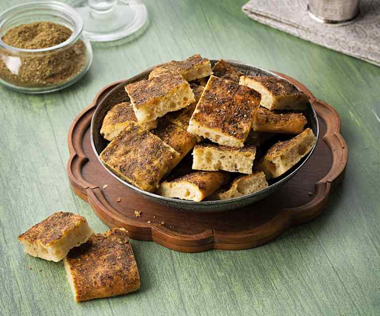 Pan especiado libanés (Mankoush) - Líbano Pan especiado libanés (Mankoush) - Líbano