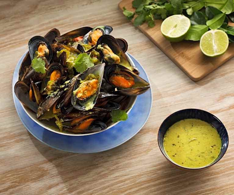 Mejillones en curry blanco - Sri Lanka Mejillones en curry blanco - Sri Lanka