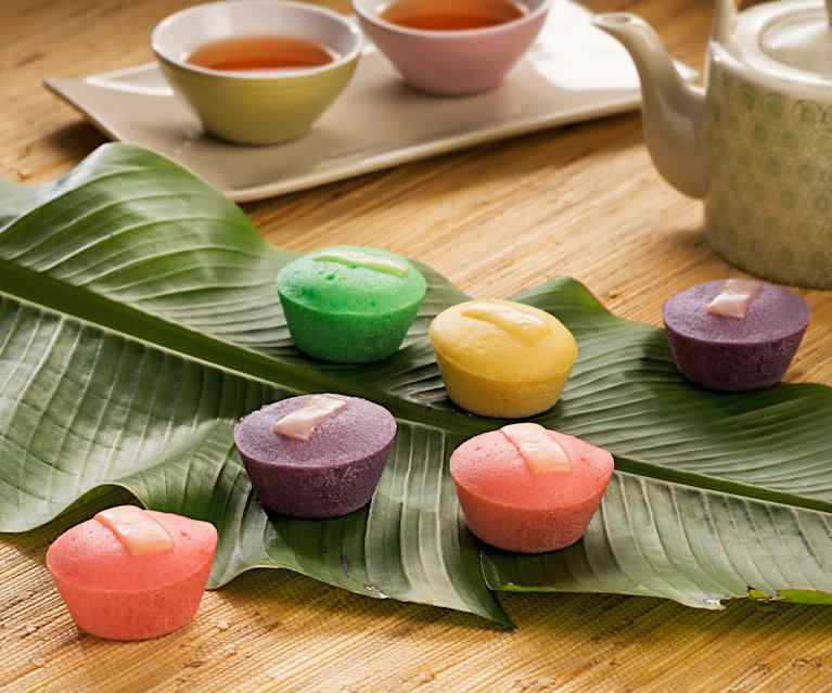 Pasteles de arroz al vapor (Putos) - Filipinas Pasteles de arroz al vapor (Putos) - Filipinas