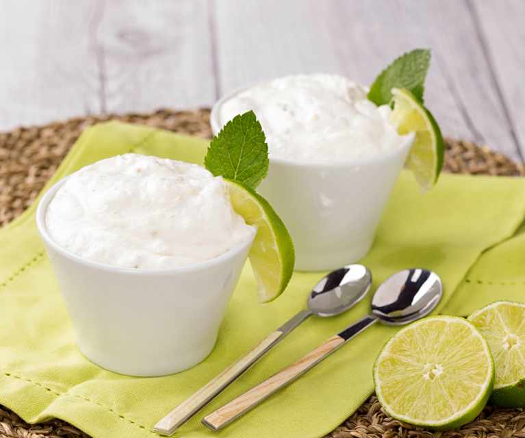 Mousse lime e menta Mousse lime e menta