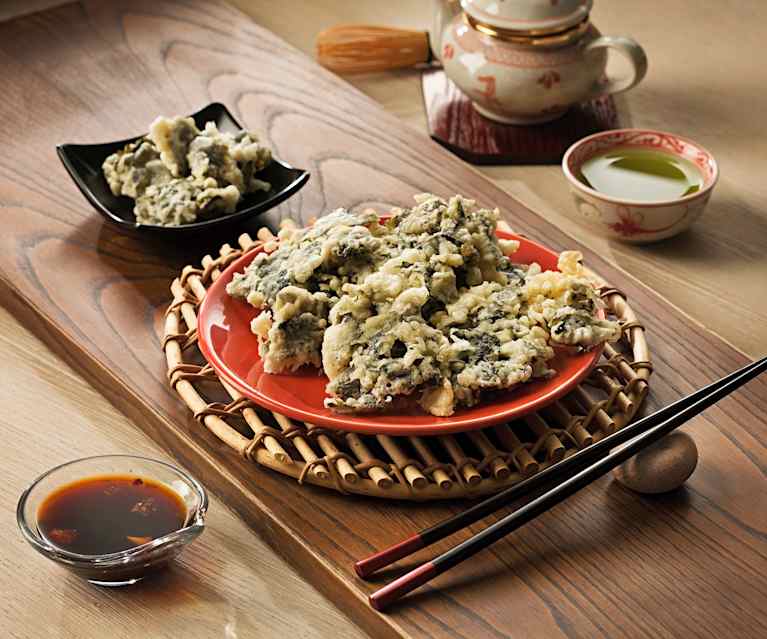 Algas wakame en tempura - Japón Algas wakame en tempura - Japón