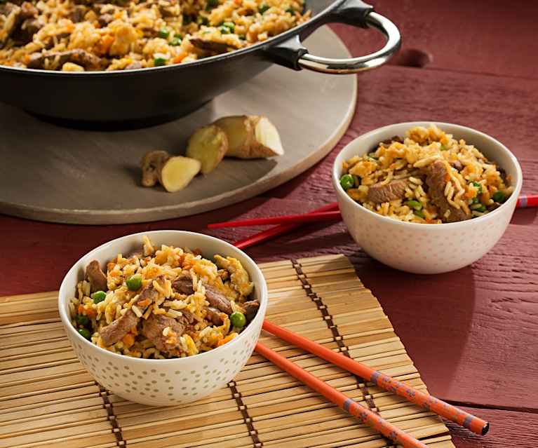 Arroz frito con ternera - China Arroz frito con ternera - China