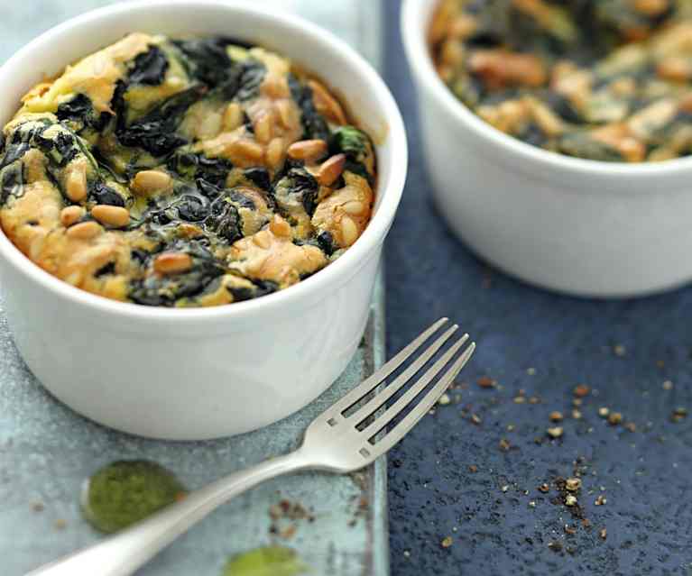 Clafoutis aux épinards et aux pignons Clafoutis aux épinards et aux pignons