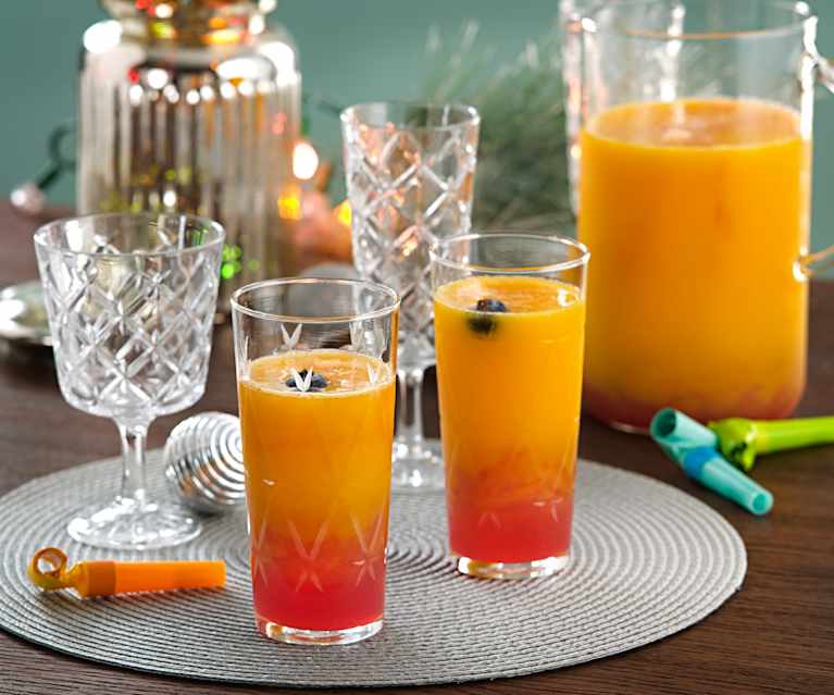 Mocktail de melocotón y arándanos rojos Mocktail de melocotón y arándanos rojos