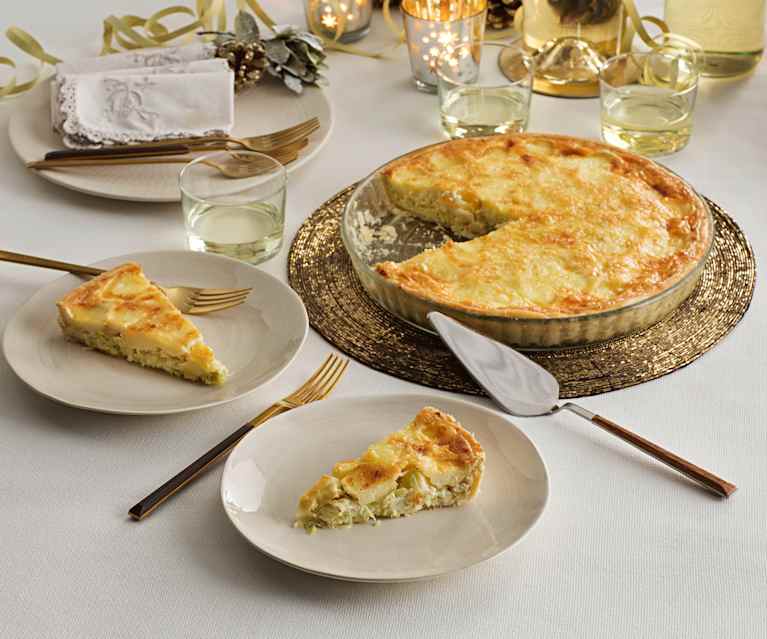 Quiche de puerro y queso gallego Quiche de puerro y queso gallego