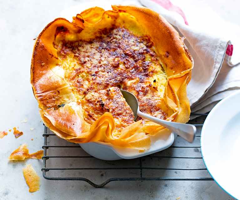 Gratin d'oignons et de poireaux en brick Gratin d'oignons et de poireaux en brick