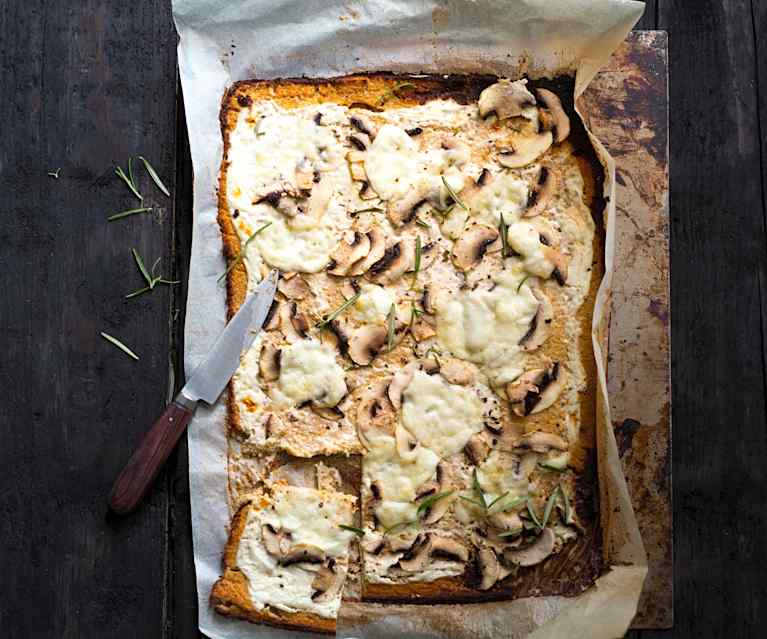 Pizza au chou-fleur et champignons Pizza au chou-fleur et champignons