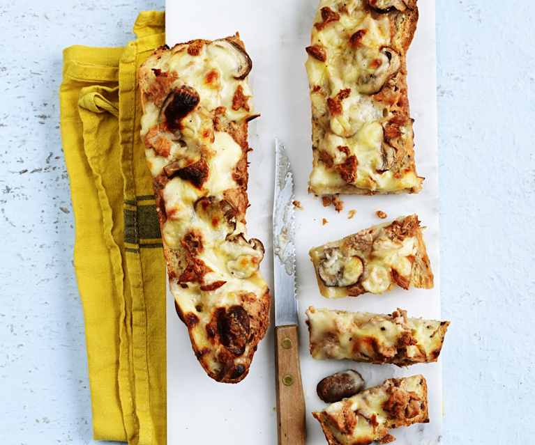 Croque-baguette thon-champignons Croque-baguette thon-champignons