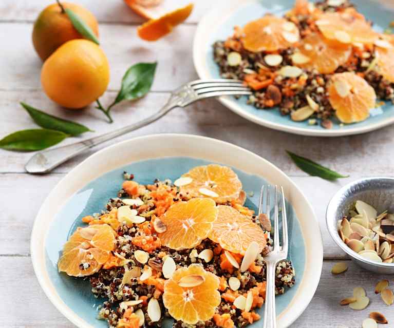 Salade de quinoa, carottes et clémentines Salade de quinoa, carottes et clémentines