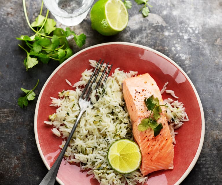 Paves De Saumon Riz Coriandre Et Citron Cookidoo La