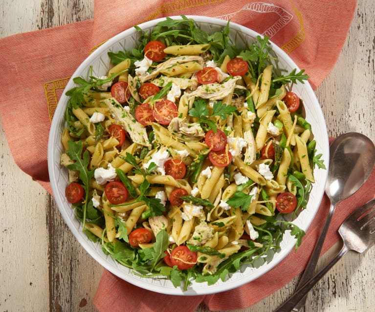 Turkey, Asparagus and Goat Cheese Penne