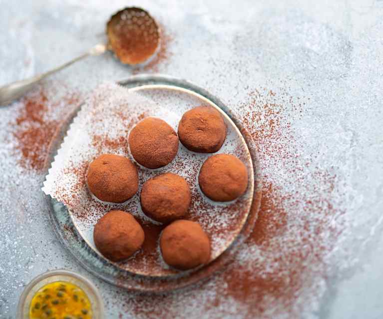 Truffes au chocolat au lait et Passion Truffes au chocolat au lait et Passion