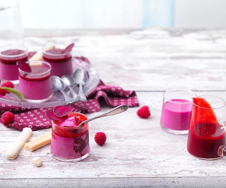 Pannacotta betterave-framboise Pannacotta betterave-framboise