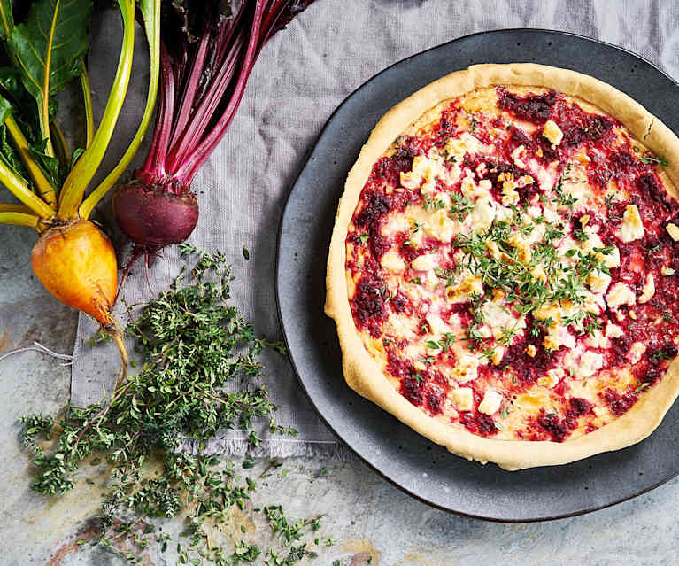 Tarte de beterraba e feta Tarte de beterraba e feta