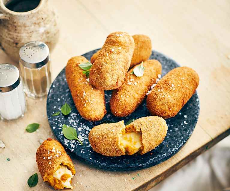 Croquettes de patates douces à la mozzarella Croquettes de patates douces à la mozzarella