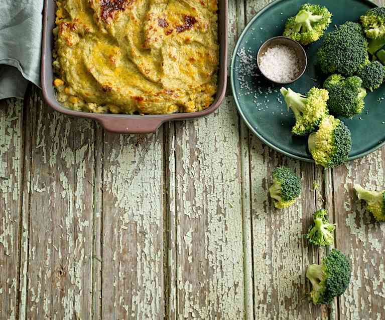 Empadão de brócolos com peixe Empadão de brócolos com peixe
