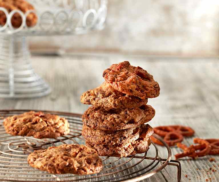 Cookies mit Salzgebäck Cookies mit Salzgebäck