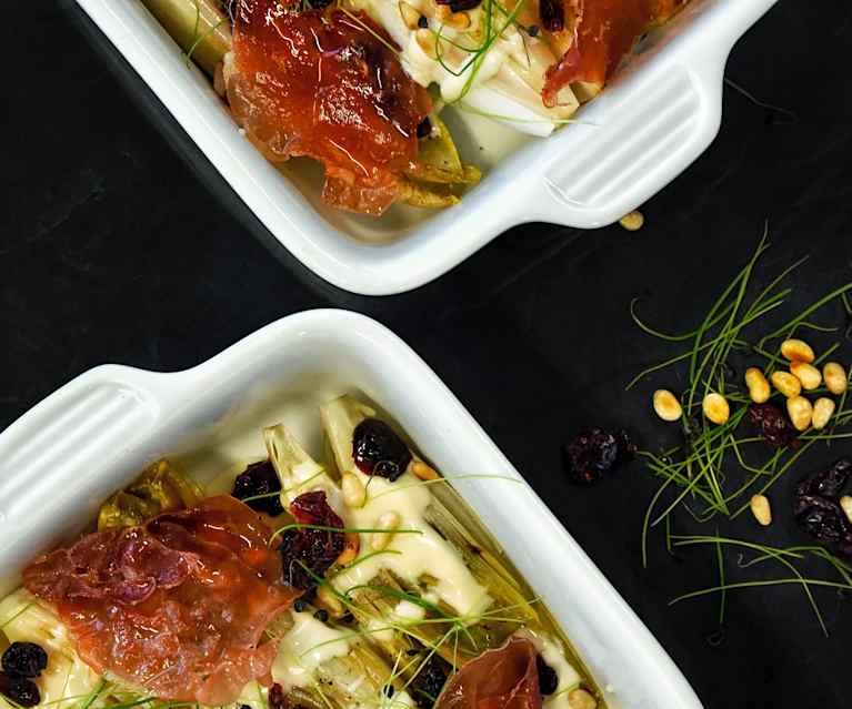 Chicorée mit Blauschimmelsauce Chicorée mit Blauschimmelsauce