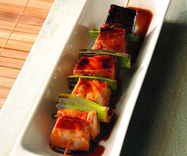 Brochetas de pez espada con salsa Teriyaki Brochetas de pez espada con salsa Teriyaki