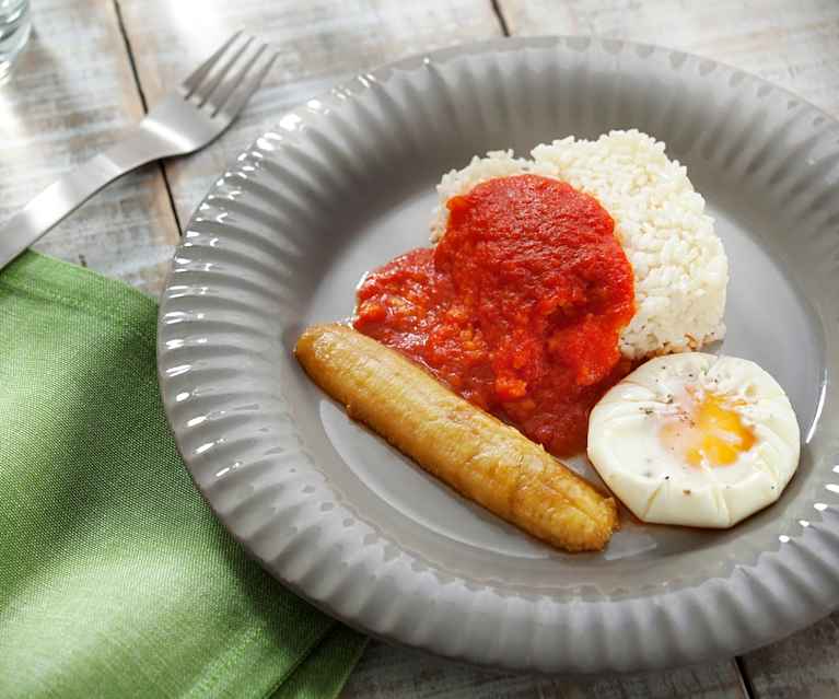 Arroz a la cubana Arroz a la cubana