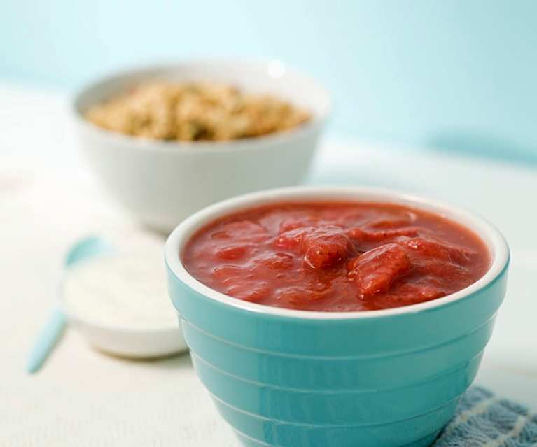 Stewed Rhubarb with Apple and Strawberries Stewed Rhubarb with Apple and Strawberries