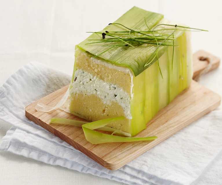 Terrine fromagère de polenta au poireau Terrine fromagère de polenta au poireau