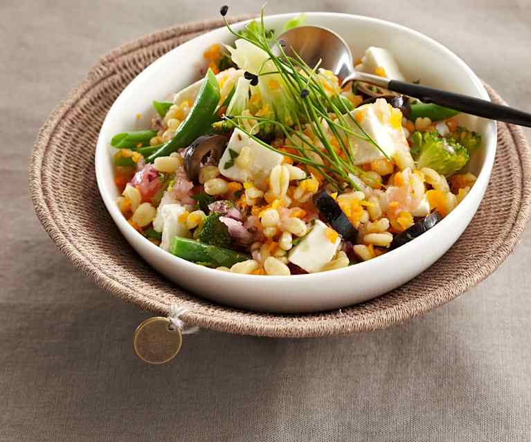 Salade de blé aux petits légumes Salade de blé aux petits légumes