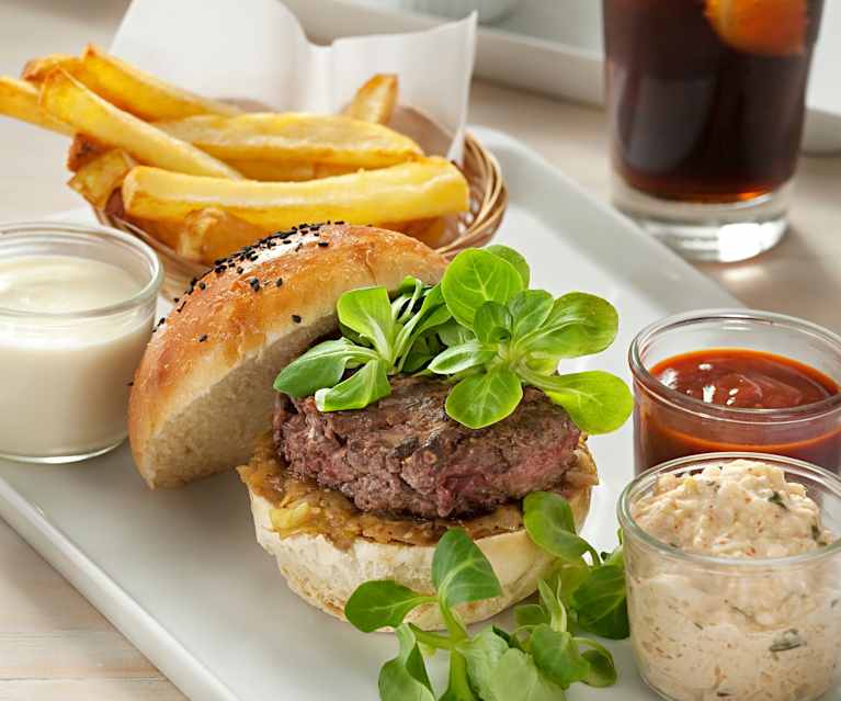 Hamburguesa de buey Hamburguesa de buey