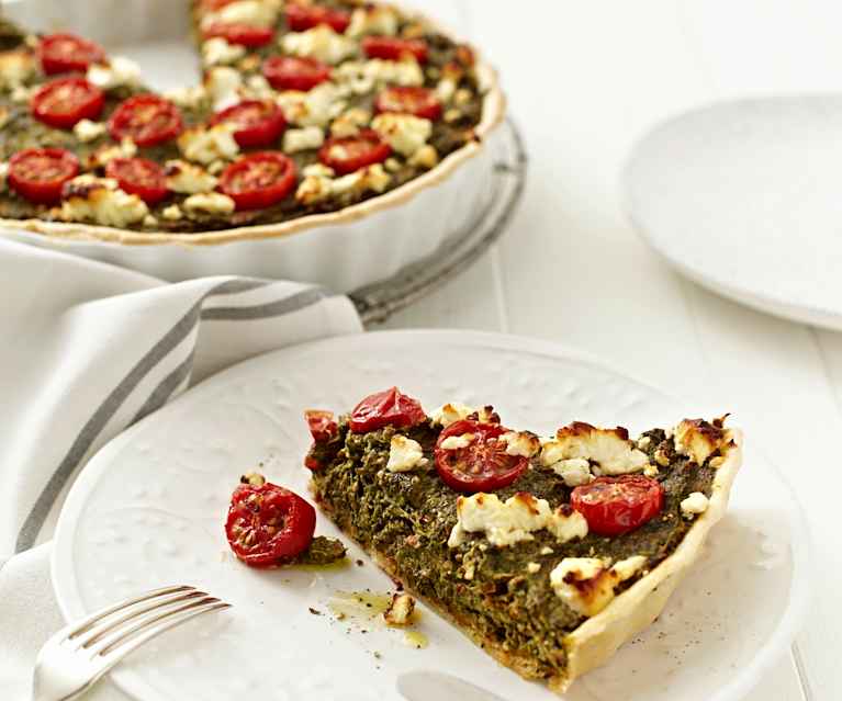 Spinatquiche mit Feta und Tomaten Spinatquiche mit Feta und Tomaten
