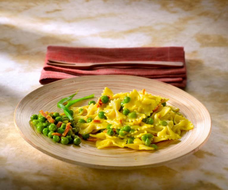 Farfalle al sugo di piselli e prosciutto - Cookidoo® - la ...