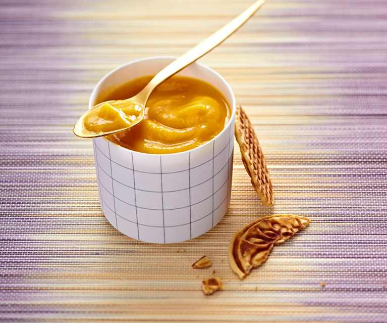Compote express de pêche au caramel Compote express de pêche au caramel