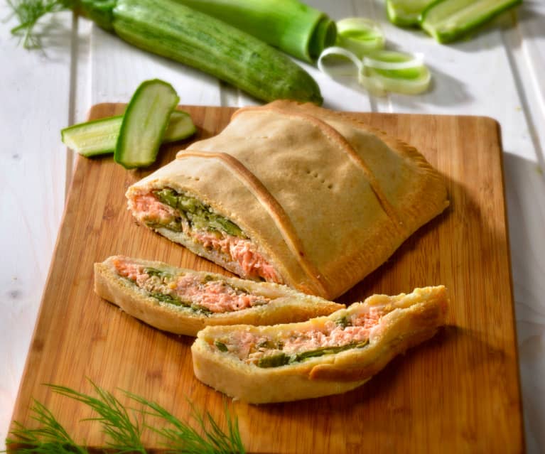 Salmon and Courgette en Croute