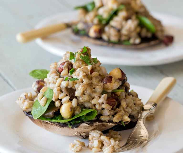 Herbed Mushrooms with Pearl Barley and Roasted Hazelnuts Herbed Mushrooms with Pearl Barley and Roasted Hazelnuts