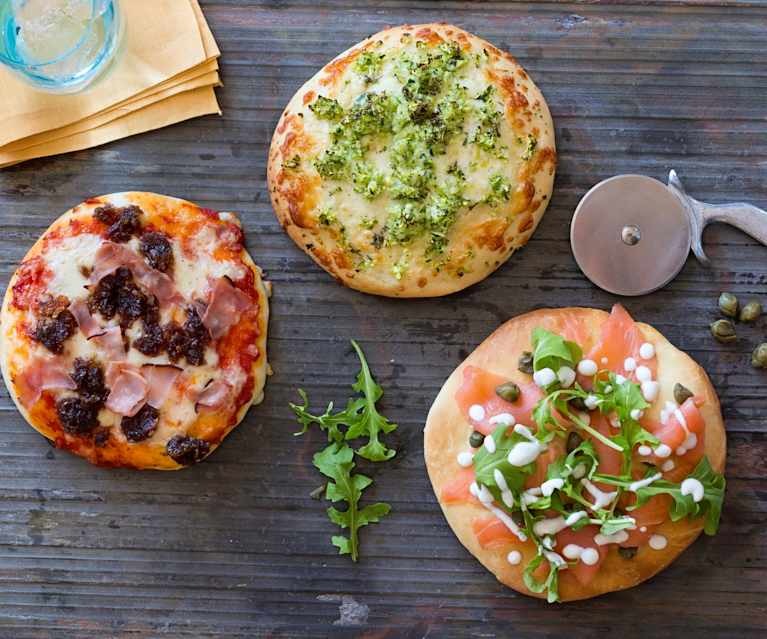 Pizza Dough with a Trio of Toppings Pizza Dough with a Trio of Toppings