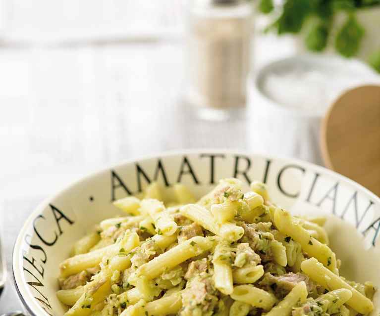 Penne com atum 