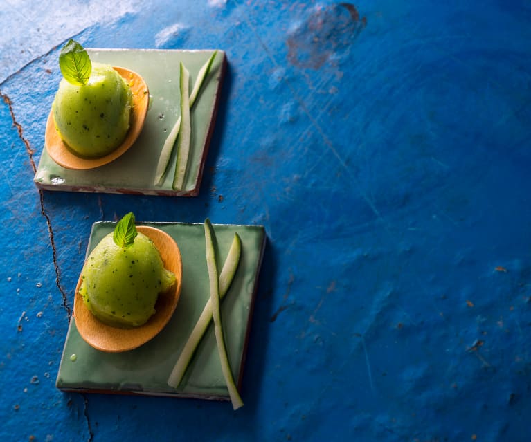 Nieve de pepino y limón