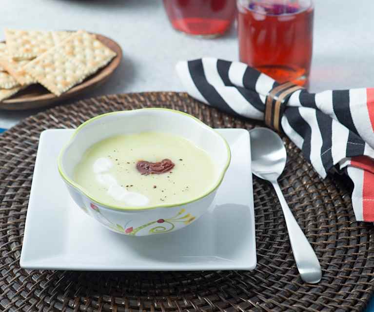 Sopa de manzana con queso azul y chipotle Sopa de manzana con queso azul y chipotle
