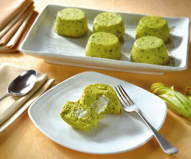 Tortino di zucchine con cuore filante di Gorgonzola Tortino di zucchine con cuore filante di Gorgonzola