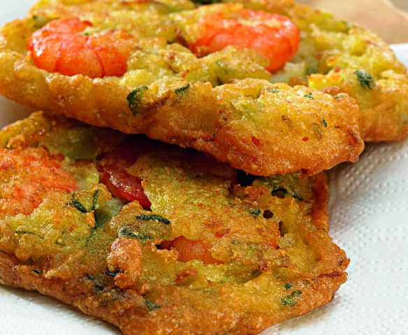 Chrupiące krewetki w cieście (Tapas)