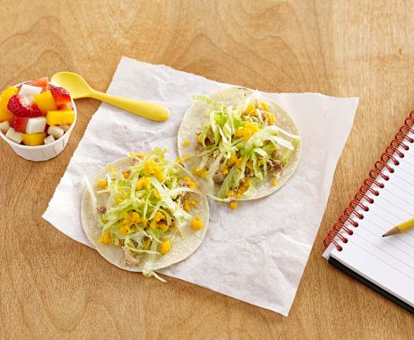 Chicken Soft Tacos with Fruit Salsa