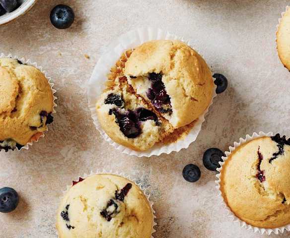 Muffins de arándanos sin lactosa