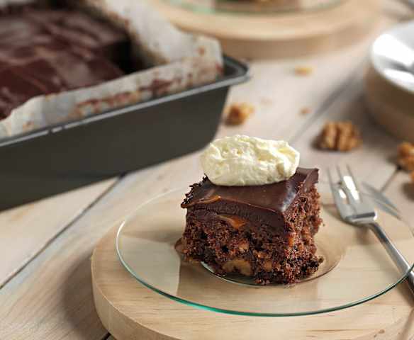 Pasteles de toffee salado y chocolate